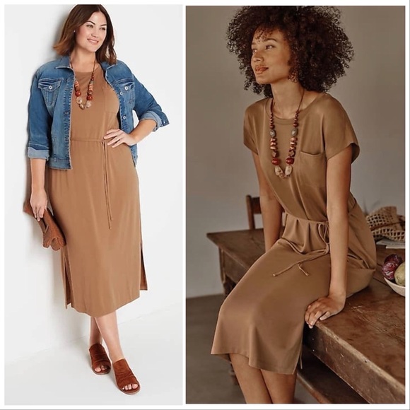 J. Jill Dresses & Skirts - J. Jill Casual-Luxe T-Shirt Maxi Dress in Tigers Eye